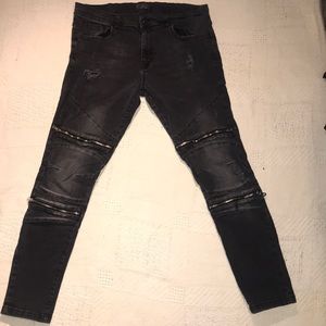 Zara Man Skinny Zipper Jeans